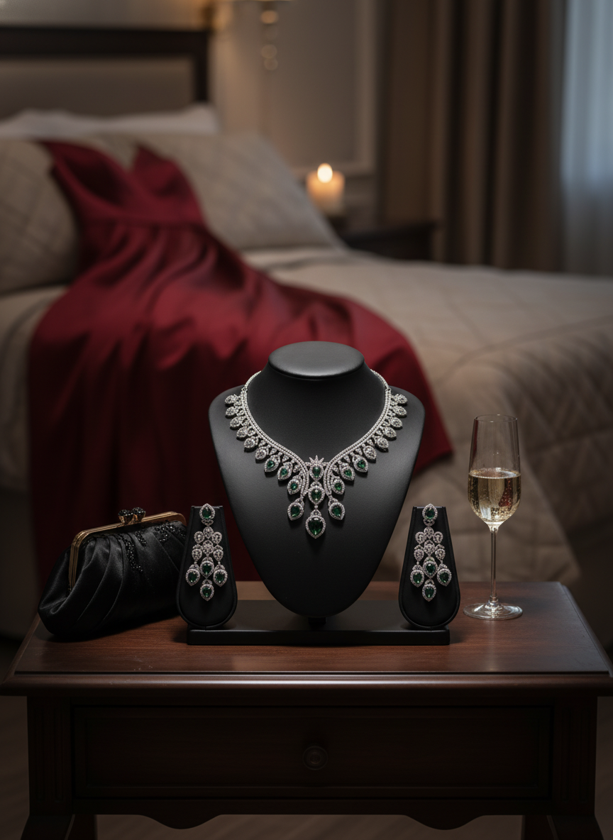 American Diamond Jewellery Set 11